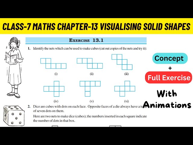 Class 7 Maths Chapter 13 Visualising Solid Shapes NCERT Exercise 13.1 Full Solved #class7maths