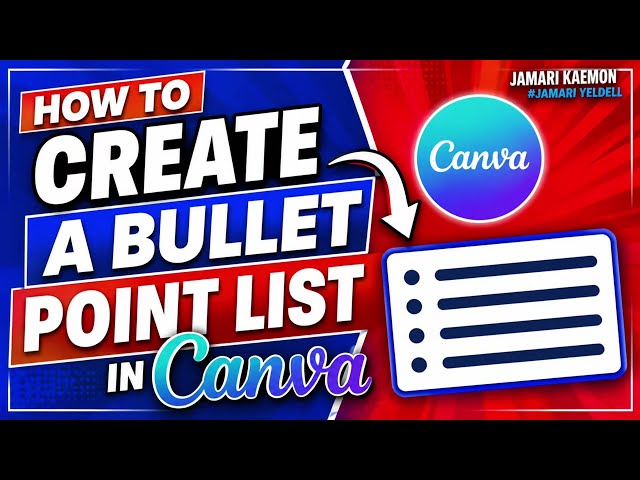 How To Create A Bullet Point List In Canva