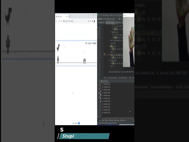 Dino game using open cv #python #opencv #corona #virus #dinogame #programmer #coding