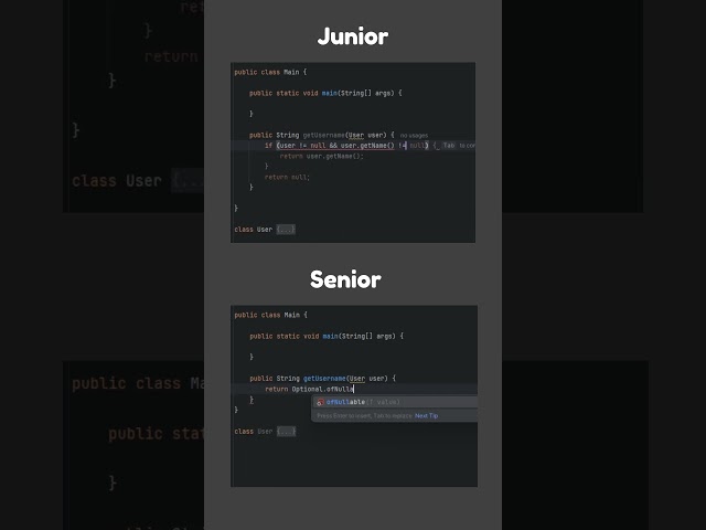Java Optional – Junior vs Senior Developer Approach