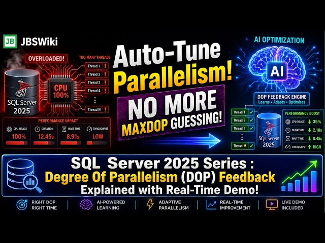 SQL Server 2025 Series : Degree Of Parallelism (DOP) Feedback Explained with Real-Time Demo!