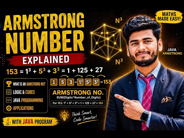 Armstrong Number in Java | Java Interview Question | Placement Coding Question for Freshers 2026
