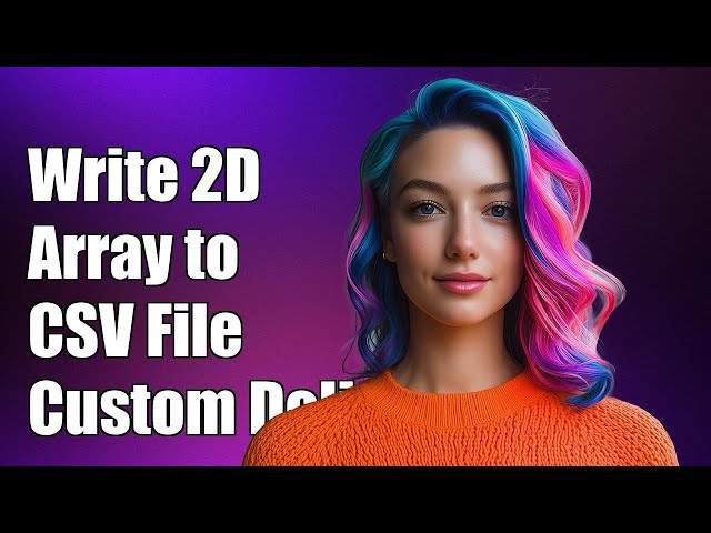 How to Write a 2D Array to CSV File with Custom Delimiter in Python