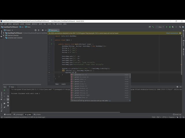 Java HashMap putIfAbsent explanation