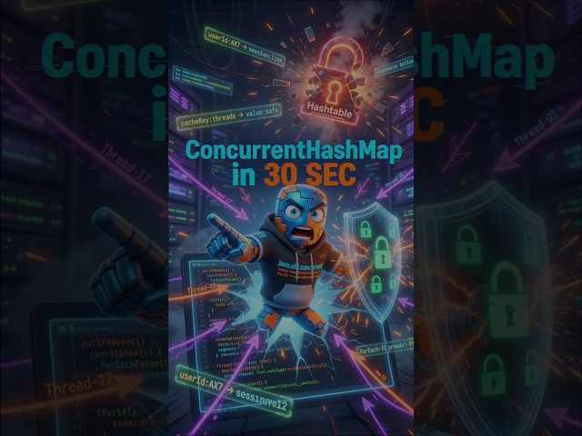 ConcurrentHashMap in Java 🚀 Thread Safety Finally Explained! #java #shorts #javatutorial #coding