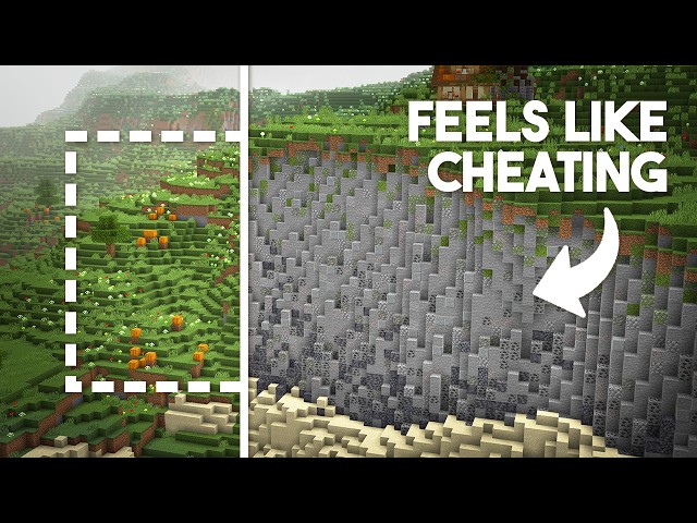 The Easiest Way To Build Cliffs In Minecraft