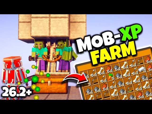 Minecraft Mob XP Farm Tutorial 26.2 Java & Bedrock | Starter-Friendly