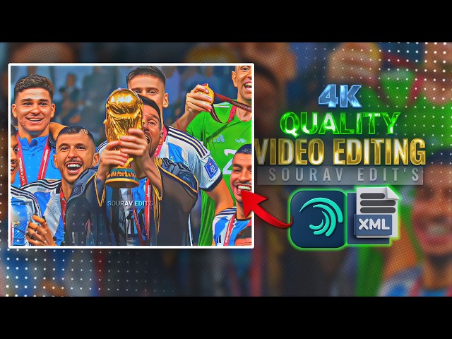 4K High Quality Football CC Editing Tutorial | Alight Motion XML Preset 🔥| New HDR CC XML 2026
