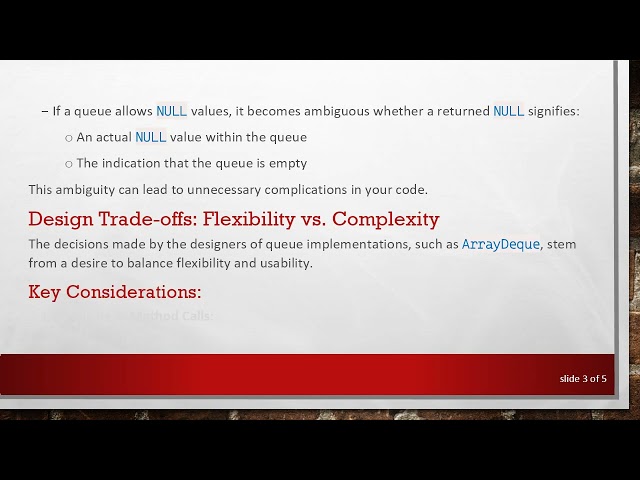 Why NULL is Prohibited in ArrayDeque and Other Queue Implementations