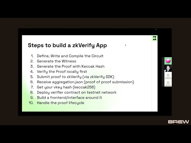 BREW 2026 —  Workshop by Khushi Panwar, zkVerify - Build Your first Onchain ZK App