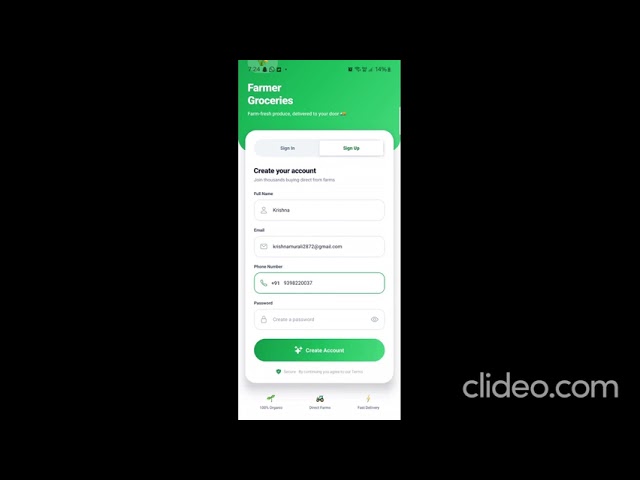 Farmer Groceries App Demo | Customer, Farmer & Delivery Partner Flows | React Native + Expo