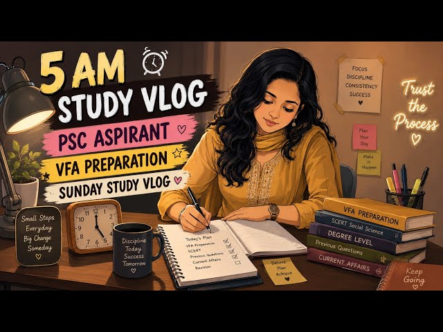 💐#Early morning study vlog💐# 5am psc study vlog💐#VFA preparation💐#sunday study vlog💐