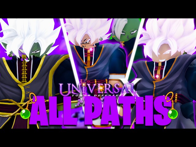ALL 3 PATHS GOKU BLACK & ZAMASU Is INSANE! In Universal Tower Defense (Roblox)