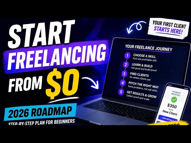 The 2026 Freelancing Roadmap from Zero experience to your first client⏱️(Beginners Guide 2026)