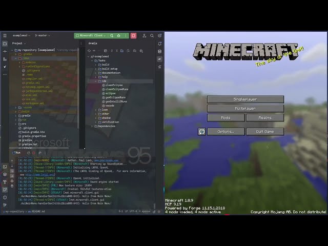 forge 1.8.9 dev env setup tutorial unpatched working 2020