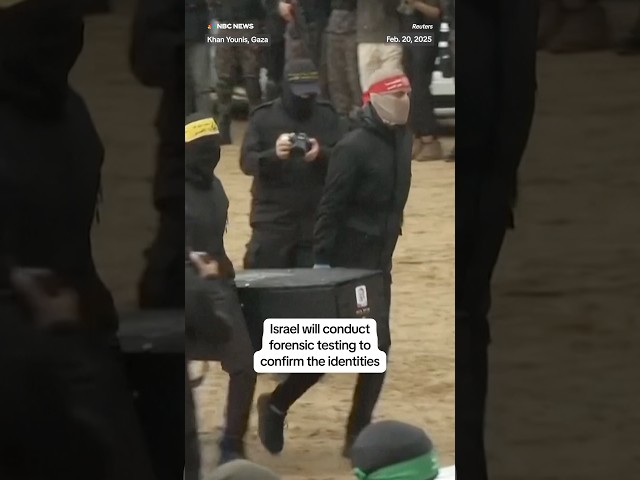 Hamas releases the bodies of four hostages to the Red Cross