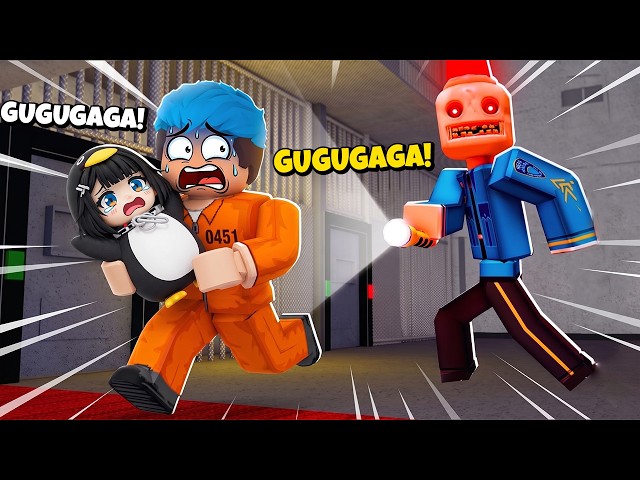 I HELPED GUGUGAGA ESCAPE THE MOST SECURE PRISON | ROBLOX | Escape Siren Cop's Prison