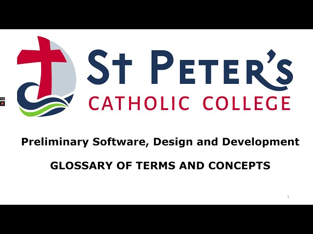 Year 11 Software, Design and Development glossary of terms and concepts