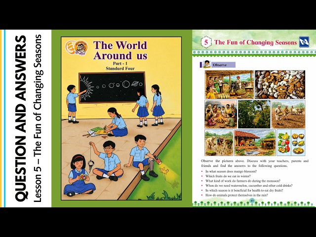 Standard 4 | The World Around Us | Textbook Solutions of Lesson 5 – The Fun of Changing Seasons