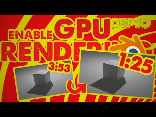 How to enable GPU rendering (Blender tutorial)