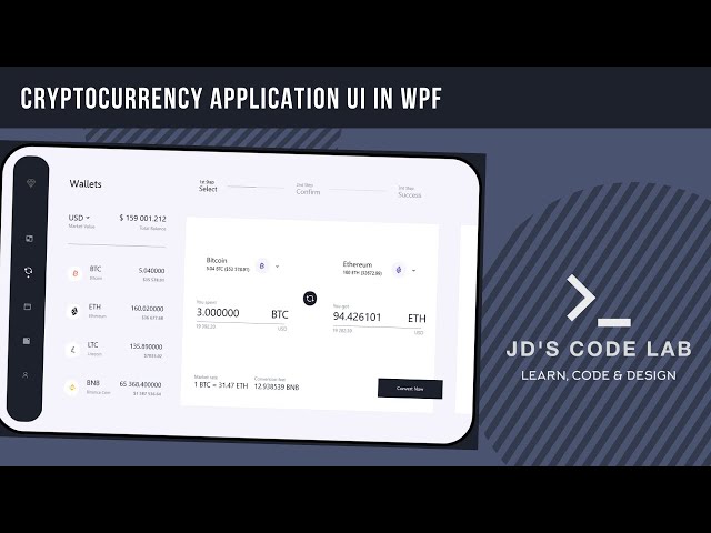 WPF C# | CryptoCurrency UI | UI Design in Wpf C# (Jd's Code Lab)