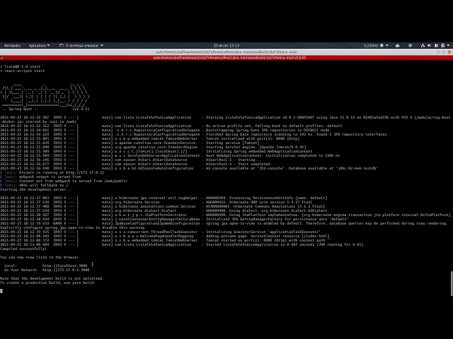 A Single Page Web Application running on Docker with java backend