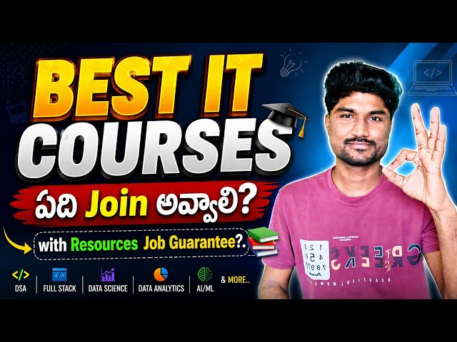 Best IT Courses for Job 2026 | Data analyst , Java, Full Stack, Data Science, DSA| Telugu