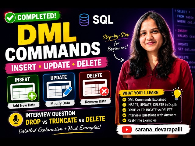 INSERT, UPDATE, DELETE in SQL + DROP vs TRUNCATE vs DELETE (Interview Questions) | Part 6