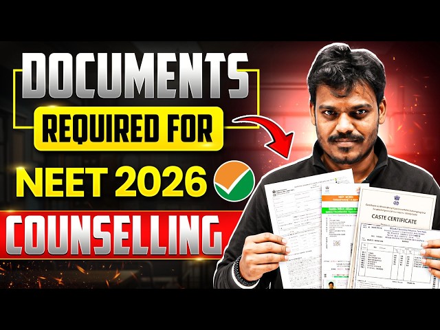 NEET 2026 Counselling Documents Required | Complete Document Checklist for MBBS Admission