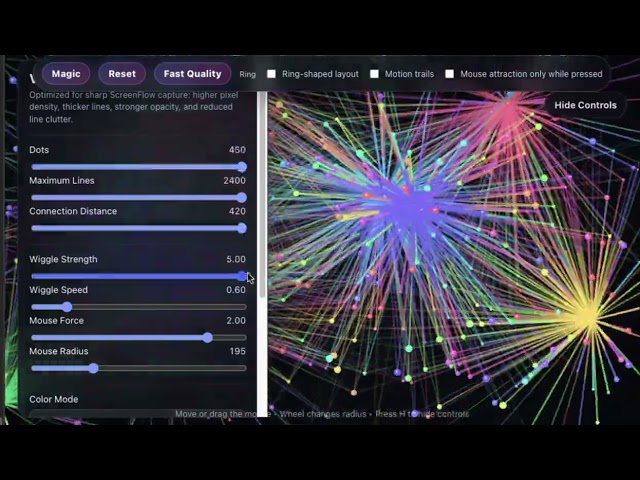 Real-Time 3D Particle Art Generator | HTML Canvas Experiment