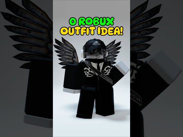 0 Robux Outfit Idea! Dark & Gray Free Items & Avatar! Easy ❤️ #roblox #shorts