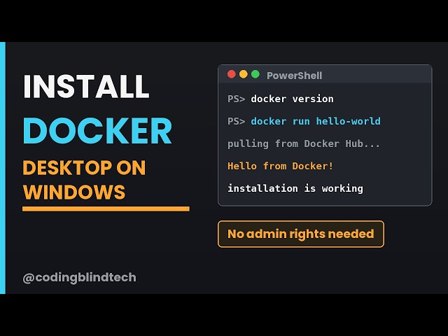 Install Docker Desktop on Windows and Run Your First Container