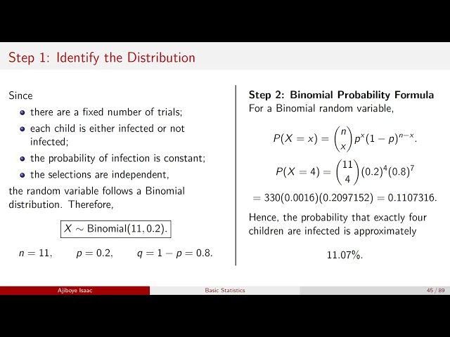 Binomial Probability Function with Example