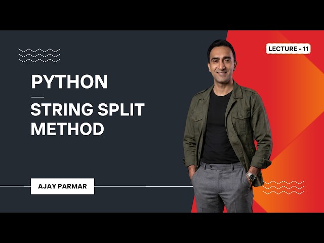 ✂️ Python String Split Method | Lecture 11 | Python + Data Analytics