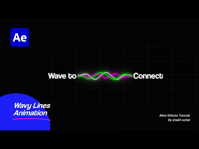 Wavy Lines Text Animation in After Effects (Tutorial)