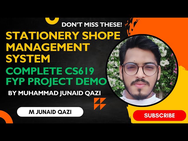 Stationery Shop Management System in Python Tkinter | Complete FYP Project Video - by M junaid Qazi