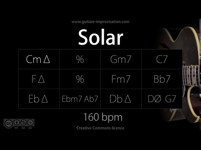 Solar (Jazz/Swing feel) 160 bpm : Backing Track