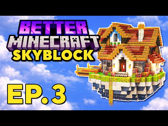 I Built a Cozy Base in Better Minecraft Skyblock!