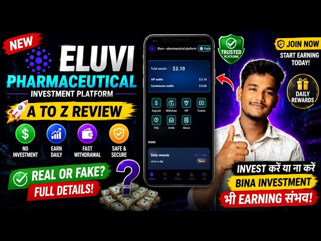 ELUVI New Investment App | A to Z Review 🔍 | Earning & Withdrawal Test | Legit or Scam? | 2026