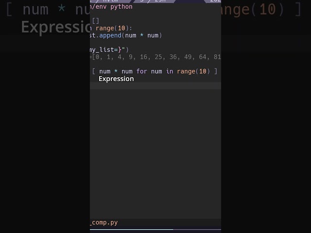 python list comprehension #python #programming #coding
