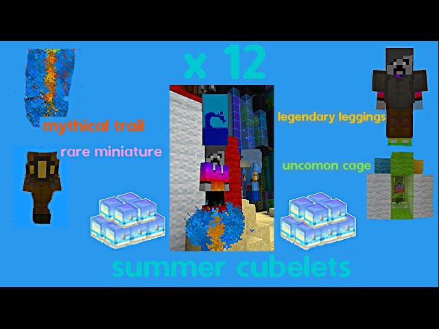 unboxing 12 cubelets in minecraft cubecraft (i got really cool stuff)