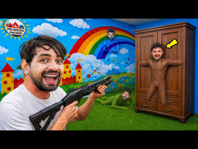 Playing MECCHA CHAMELEON In Real Life…🎨🖌️🌈 | Viral Hide & Seek Game 