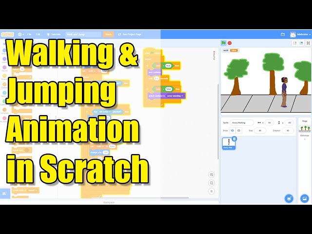 Walking And Jumping Sprite in Scratch - Animation for Beginners