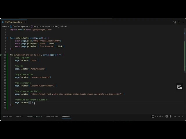 Playwright with Typescript | Locating Web Elements| Locator Syntax | 11