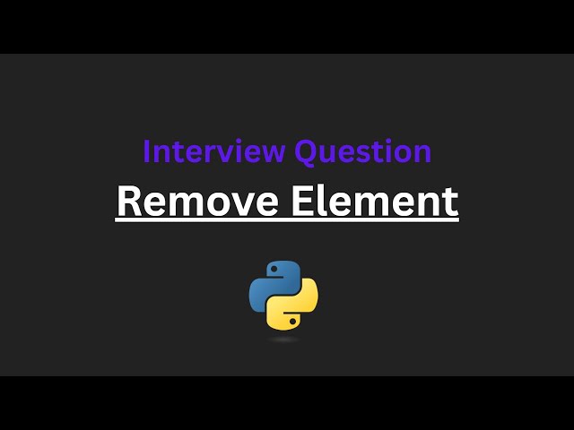 Remove Element - Leetcode 27 - Python