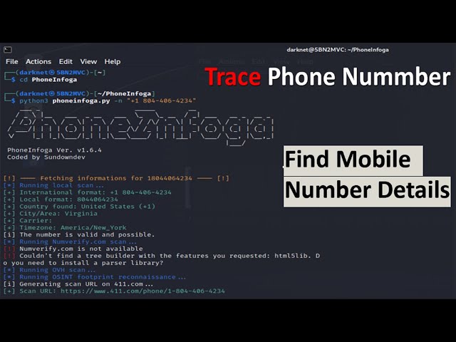 How To Find Mobile Number Details || Advanced Kali Linux Tool