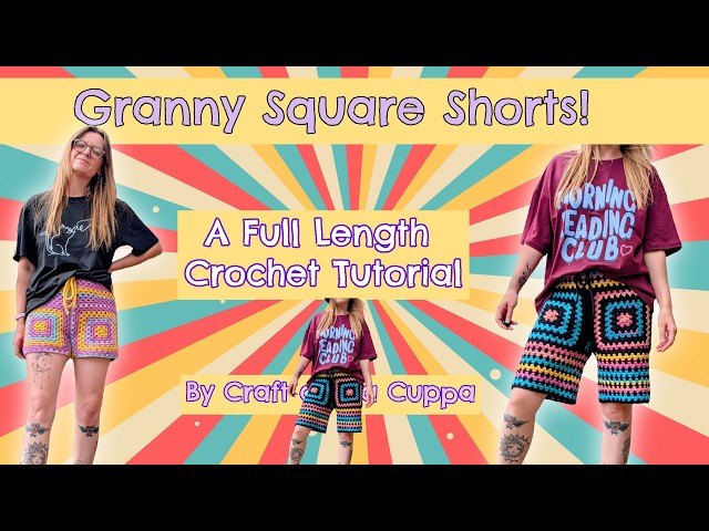 Granny Square Shorts Crochet Tutorial
