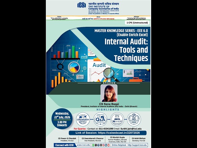 Live Webinar on Internal Audit: Tools and Techniques