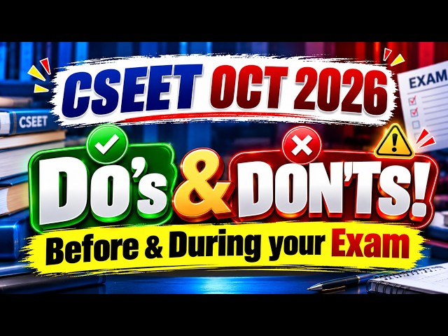 Full Guidance for CSEET Oct. 2026 Exam Appearing Students with Good luck #exam #icsi