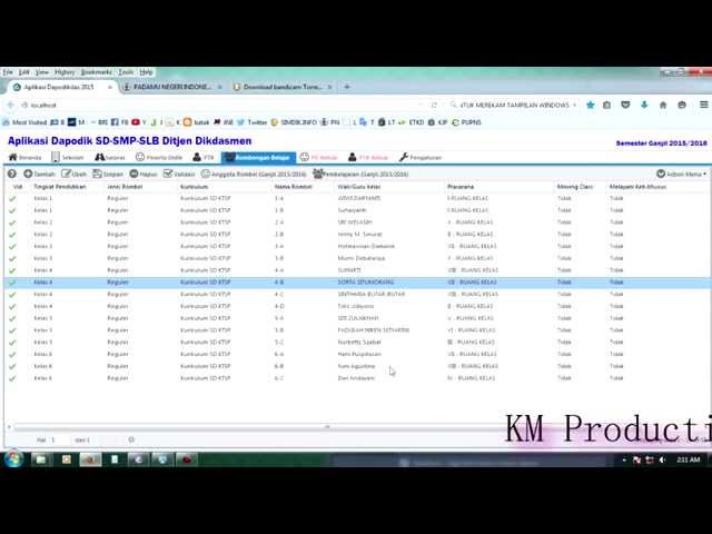 Tutorial Dapodik 2015 - Membuat Pembelajaran Pada Rombel